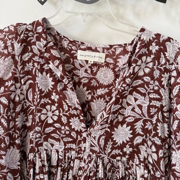 Daughters of India Kyra Mini Dress in Wine M NWOT - Picture 6 of 14